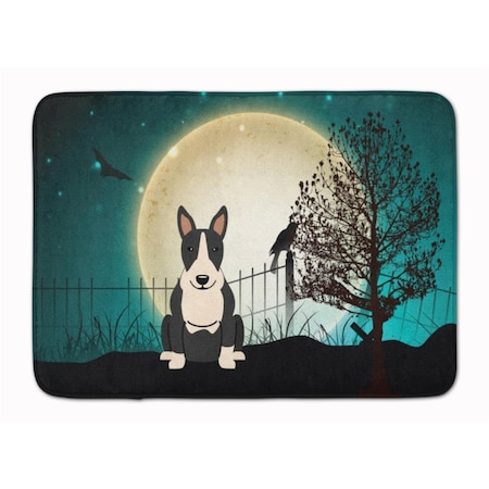 Carolines Treasures Halloween Bull Terrier Black and White Machine Washable Memory Foam Mat BB2323RUG